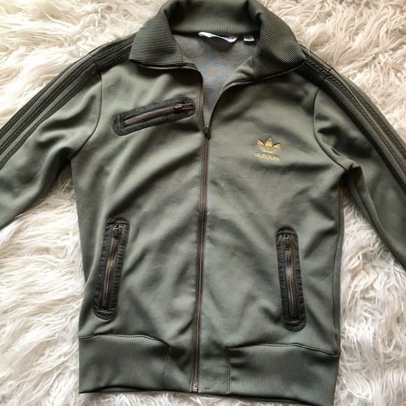 adidas green and gold jacket